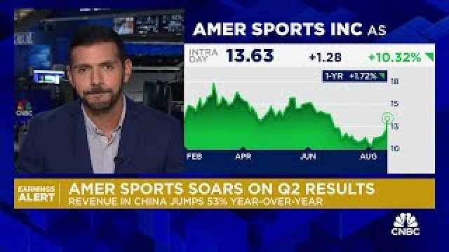 Amer Sports jumps on strong second-quarter results